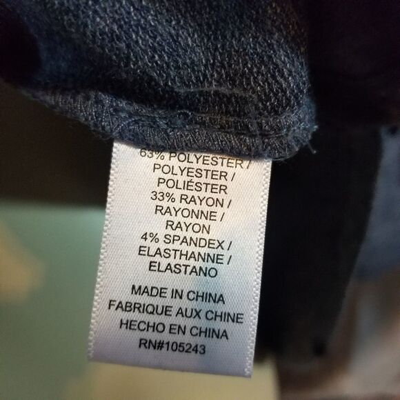 Bobeau Blue Flocked Star Top Size Small - Picture 8 of 8